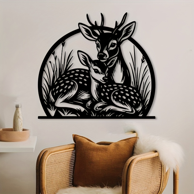 Hunting Outdoor Brand - Rustik Demir Geyik Duvar Sanatı 3D