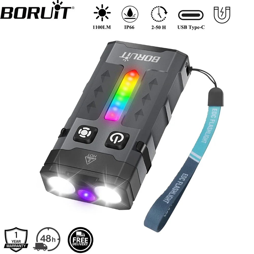 BORUiT EV20 1100LM EDC UV Anah - Outdoor Hunting Lights incelemesi ve fiyatı