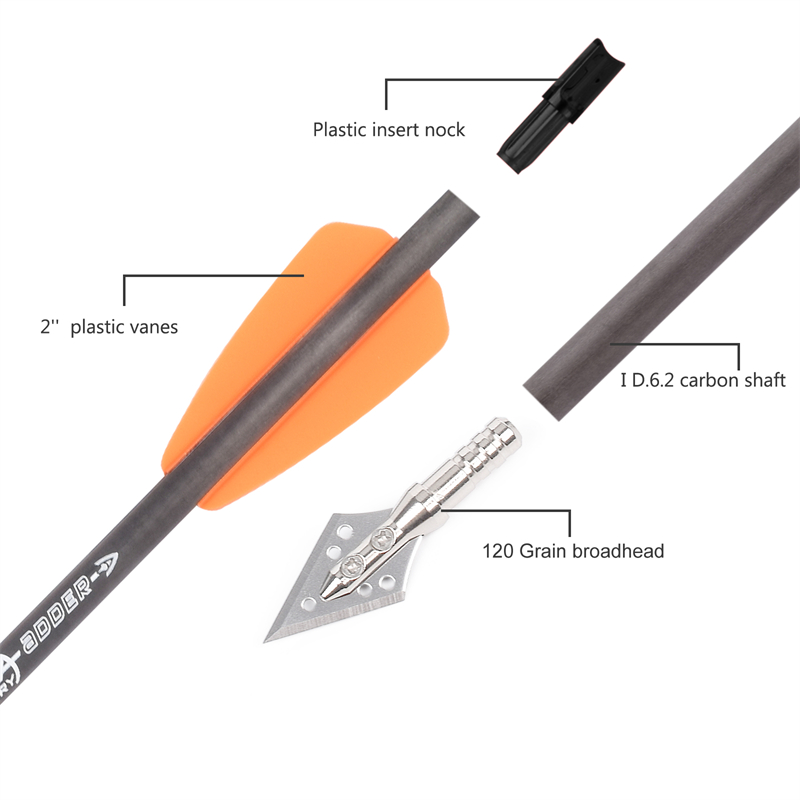 6 adet R9 7.5 inç karbon tatar - Crossbow Bolt Broadhead incelemesi ve fiyatı